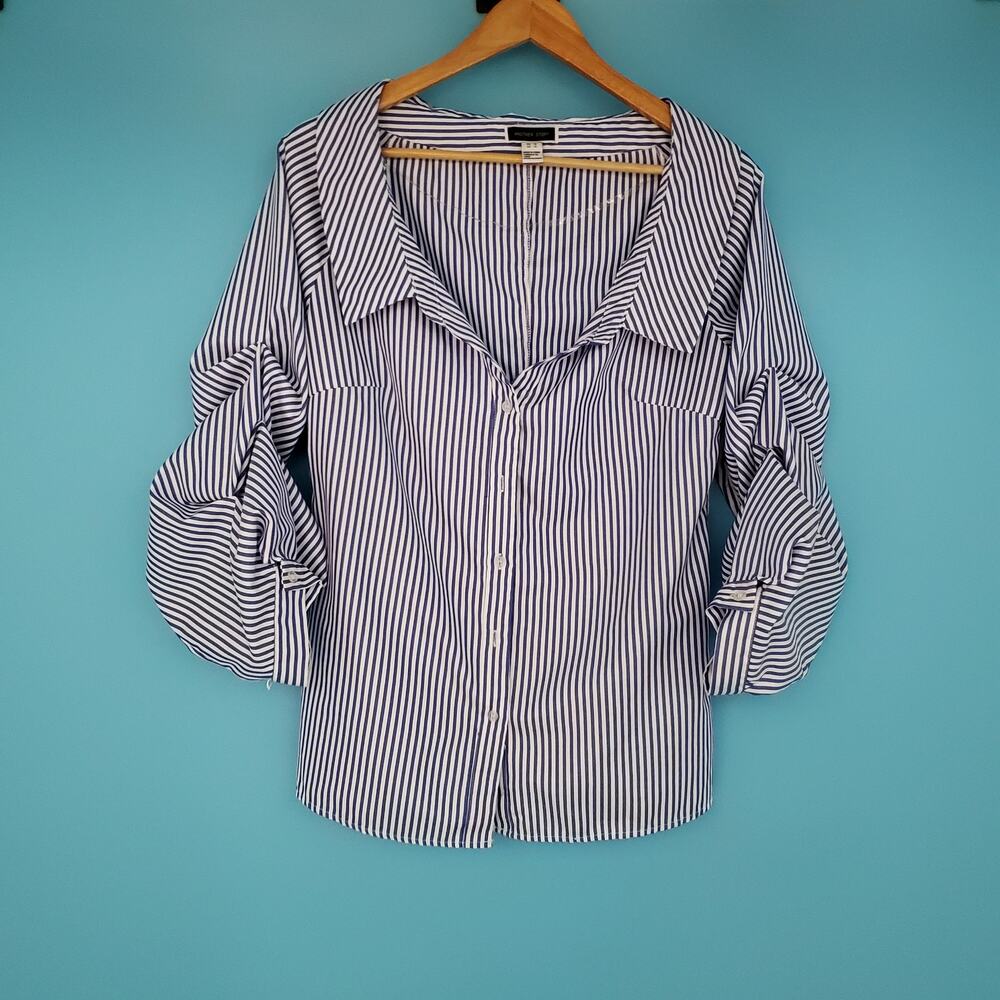 Another Story Blouse Size Medium 3/4 Sleeve Button Up